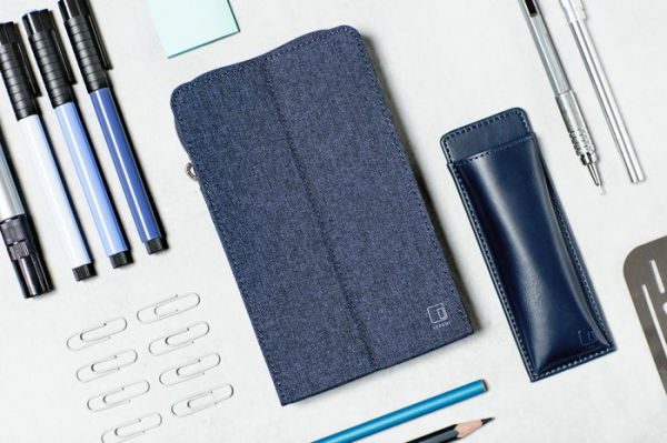 KING JIM Pen Case Ittsui Top-in Type Navy x Navy
