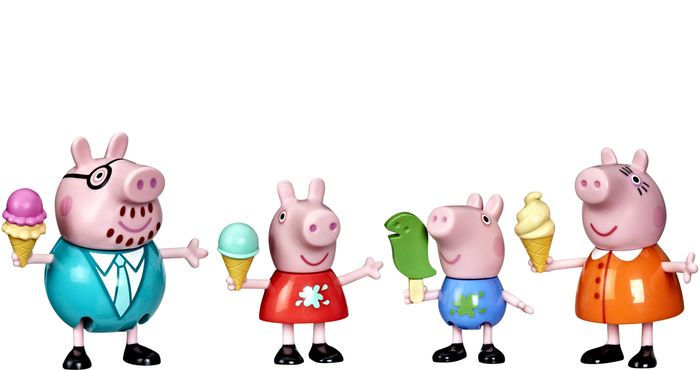 Peppa Pig Family Ice Cream Fun 3 Inch Figures 4 pack