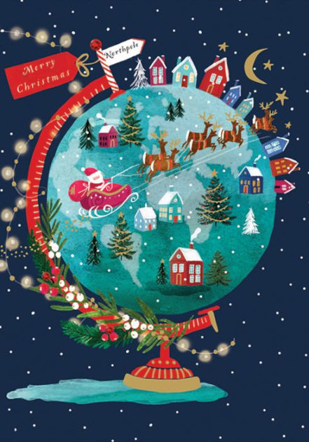 Happy Holidays Globe Pop Up Card - Xmas Pop Up Card Supplies