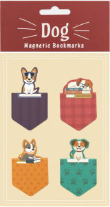 Title: Woof: Set of 4 Magnetic Bookmarks