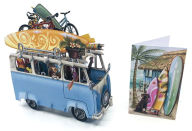 Title: Blank Greeting Card 3D Pop-Up Beach Camper Van