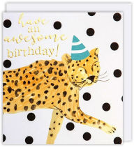 Leopard Awe Birthday Greeting Card