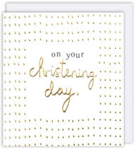 Title: Gold Dots Christening Greeting Card