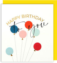 Six Balloons Birthday Greeting Card