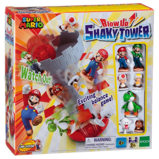 Super Mario Blow Up! Shaky Tower Balancing Game, Tabletop Skill and Action  Game with Collectible Super Mario Action Figures by Epoch Everlasting Play