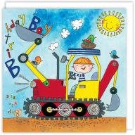 Title: Truck Jigsaw Puzzle Birthday Greeting Card
