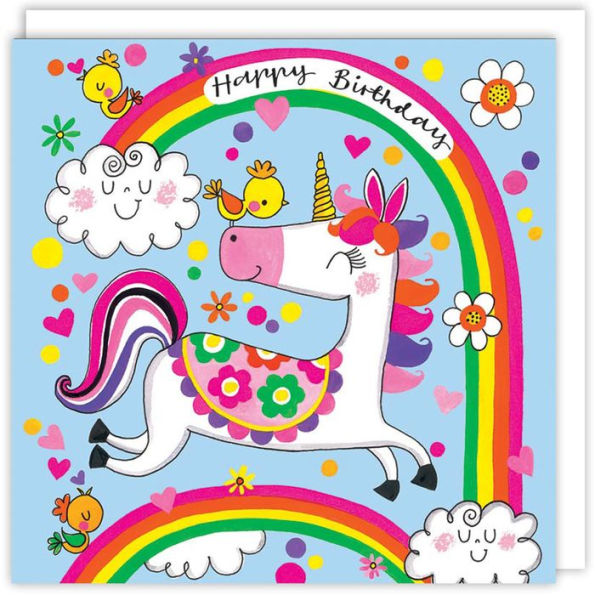 Unicorn Jigsaw Puzzle Birthday Greeting Card