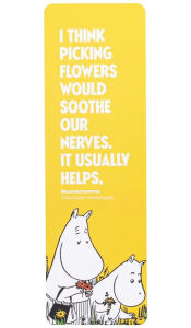 Title: Bookmark Paper - Moomin Gardening (Yellow Picking Flowers)