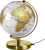 Light Up Globe - Metallic Brass Arctic White