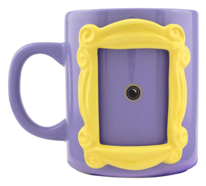 Paladone Friends Friends TV Show Coffee Mug, Monica's Purple Door Yellow  Peephole Frame Design. Friends Coffee Cup, Friends Tv Show Merchandise