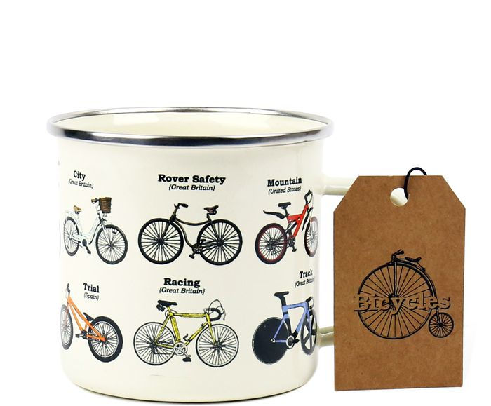 12 oz Enamel Mug for Bike Lovers