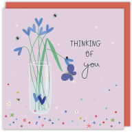 Vase Of Flowers Thinking Of You Greeting Card