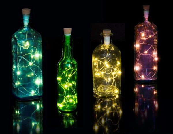 Rechargable Multi Color Bottle String Lights