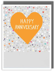 Gold Heart Anniversary Greeting Card