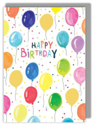 Title: Balloons And Confetti Birthday Greeting Card