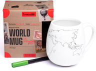 World Mug with Coloring Pen