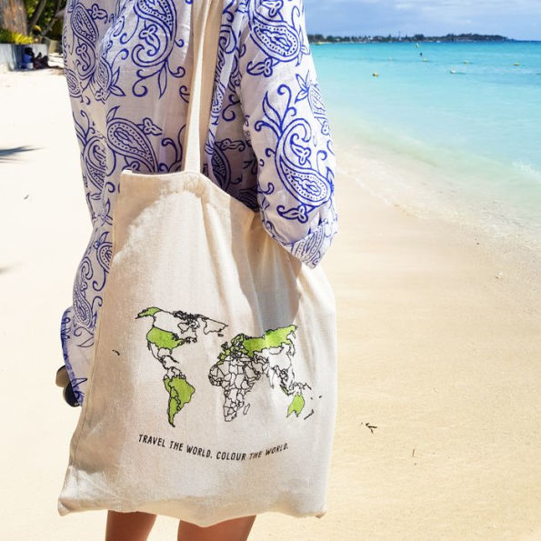 World Tote with Coloring Pen
