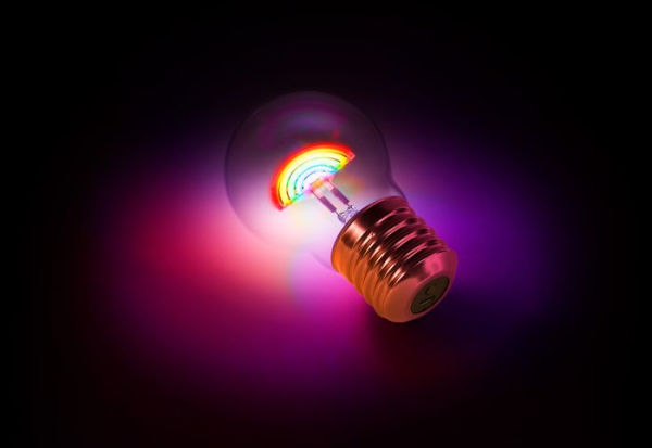 Rechargeable Cordless Rainbow Light Bulb
