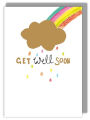 Raincloud And Rainbow Get Well Greeting Card