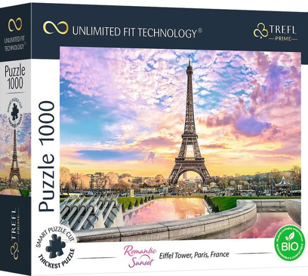 Romantic Sunset: Eiffel Tower, Paris, France 1000 Piece Prime Puzzle