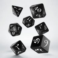 Title: Classic RPG Black & white Dice Set (7)