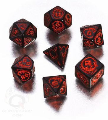 Black and Red Dragons Dice