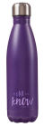 Be Still in Purple - Psalm 46:10 Stainless Steel Water Bottle