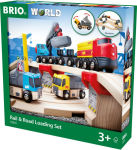 Alternative view 1 of BRIO World Wooden Railway Train Set Rail & Road Loading Set