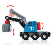 Alternative view 5 of BRIO World Wooden Railway Train Set Rail & Road Loading Set