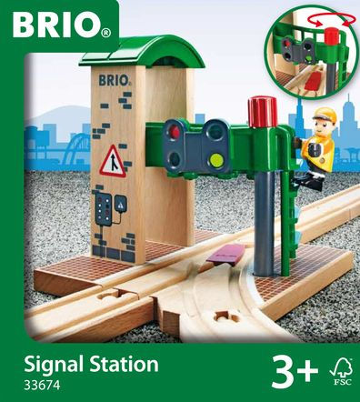 Brio BRIO World - 33674 Signal Station  2 Piece Toy Train Accessory for  Kids Ages 3 and Up