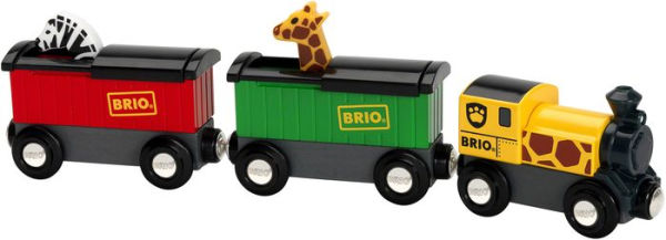 BRIO World Wooden Railway Train Set Safari Train