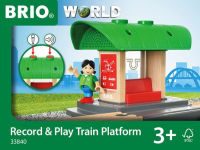 Alternative view 1 of Brio World Wooden Railway Train Set - Record & Play Train Platform