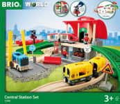 Alternative view 1 of Brio World Wooden Railway Train Set - Central Station Set