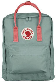 Title: Fjallraven Kånken Backpack Frost Green and Peach Pink