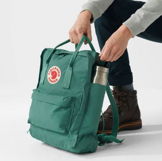 Fjallraven Kånken Backpack Frost Green and Peach Pink