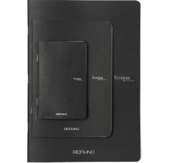 Ecoqua Original Notebook, A4, Staple-Bound, Lined, Black