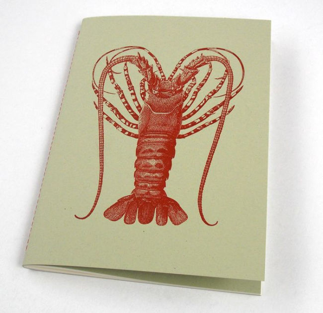 Notebook A5, Soft Cover/Stitched Bound Lobster design by ROSSI 1931