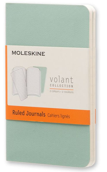 Moleskine Volant Xsmall Ruled Sage Green / Seaweed Green 2 Pack 2.5 x 4.25
