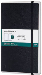 Moleskine Smart Writing Notebook, Large, Plain, Black, Hard Cover (5 x 8.25)