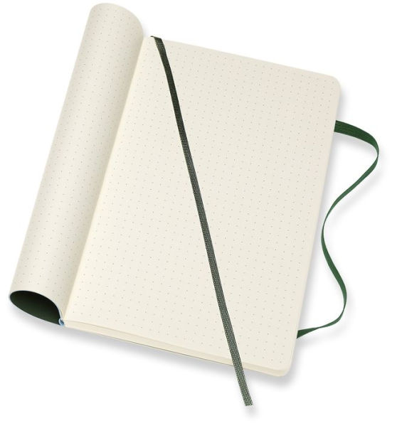 Moleskine Notebook, Large, Dotted, Myrtle Green, Soft Cover (5 x 8.25)