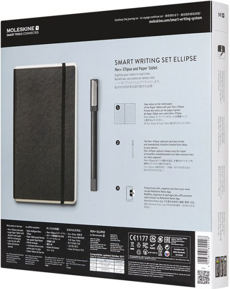 Moleskine Smart Writing Set Ruled Paper Tablet and Pen+ Ellipse