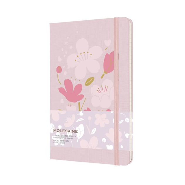 Moleskine Limited Edition Sakura Notebook, Large, Ruled, Dark Pink 