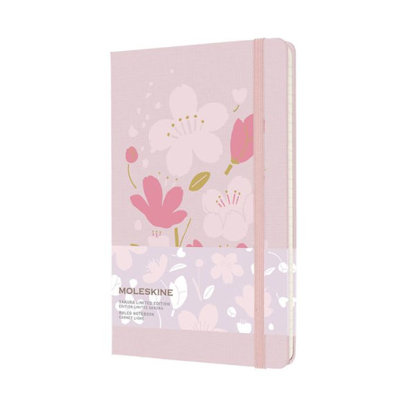 Moleskine Limited Edition Sakura Notebook, Large, Ruled, Dark Pink, Hard Cover (5 x 8.2