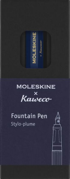 Moleskine Kaweco Fountain Pen, Blue, Medium Nib, Blue Ink