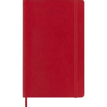 Moleskine 2024 Daily Planner, 12M, Large, Scarlet Red, Hard Cover (5 x 8.25)