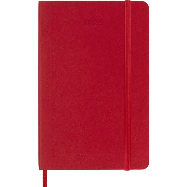 Moleskine 2024 Weekly Planner, 12M, Pocket, Scarlet Red, Soft Cover (3.5 x  5.5) by Moleskine