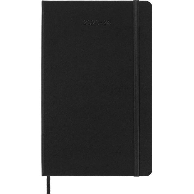 Moleskine 2023-2024 Weekly Planner, 18M, Large, Black, Hard