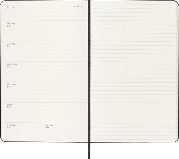 Moleskine Classic 18 Month 2025-2026 Weekly Planner, Hard Cover, Large (5