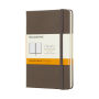 Moleskine Classic Notebook, Hard Cover, Earth Brown, Pocket with Ruled pages