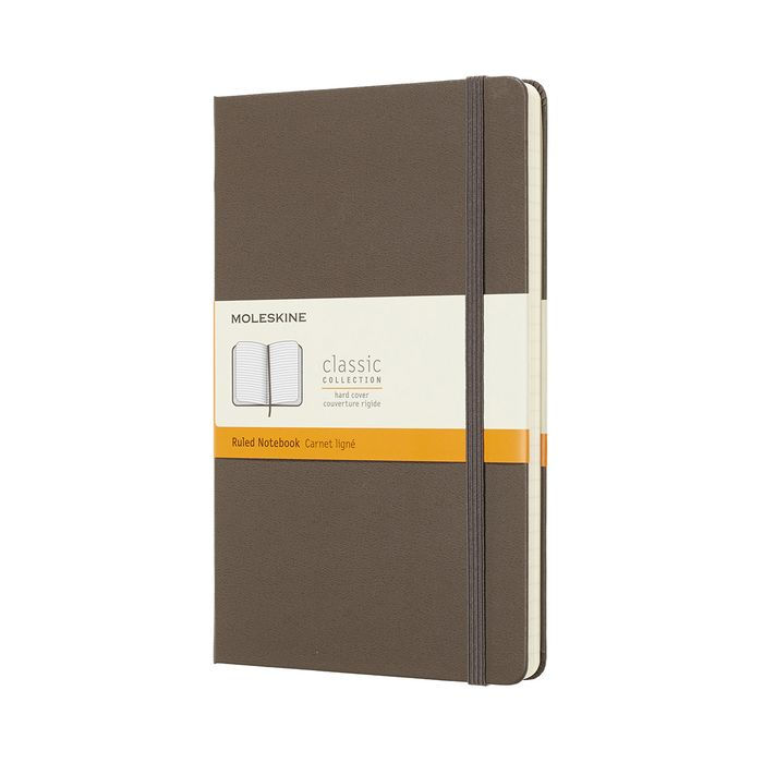 Moleskine Classic Notebook, Large, Ruled, Brown Earth, Hard Cover (5 x 8.25)